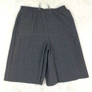 Blair Womens Shorts Wide Leg Elastic Waist Pull On Charcoal Petite Plus 20P